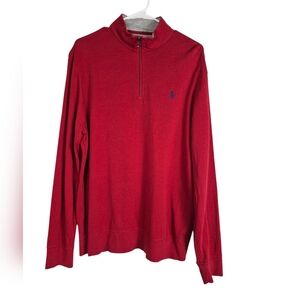 Polo Ralph Lauren Performance Men's L 1/4 Zip Cotton/Viscose Wicking Sweater